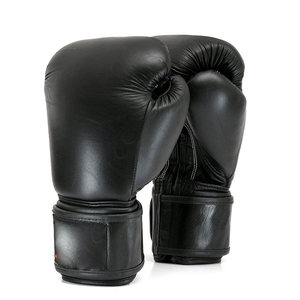 Gants de boxe en cuir de qualité supérieure avec logo personnalisé, fermeture auto-agrippante, impression par sublimation personnalisée pour entraînement de combat et arts martiaux - Product Image 1