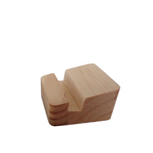 Support de téléphone portable en bois personnalisé en vrac 2 fentes Base en bois Support de téléphone portable en bois de bambou universel Supports de <span class=keywords><strong>tablette</strong></span> Vente en gros - Product Image 3