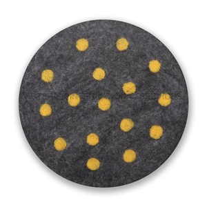 Dessous de verre/coussin en feutre népalais de qualité supérieure fait à la main pour Amazon Best-seller Design de point de couleur unie de haute qualité pour porte Home Living R - Product Image 1