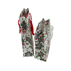 กระเป๋ากระดาษคราฟท์กระดาษงานปาร์ตี้ของขวัญวันเกิดงานแต่งงานกระเป๋าพิมพ์ลายดอกไม้กระดาษรีไซเคิลชุดนักออกแบบ - Product Image 1