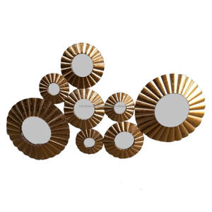 Decoración de pared de metal redondo de bronce Arte de pared de metal d - Product Image 1