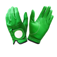 Guante de Golf de Piel de Oveja Completa GF035 de BR Corporation, Color Verde, Sensación Suave y Cómoda, para Hombre, Mano Izquierda, Tallas Personalizadas, Logotipo Personalizado