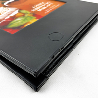 Tente de table de restaurant alimentaire rechargeable éclairée par vue d'éclairage numérique 2 Couverture de menu LED