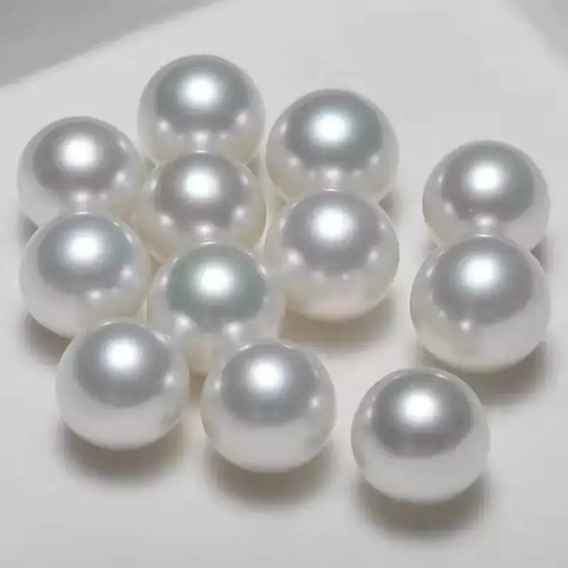 SEAWATER SOUTH SIA WHITE ROUND SHAPE PEARL LOOSE PEARLS WHOLESALE NATURAL PEARLS FOR MAKING JAWELRY