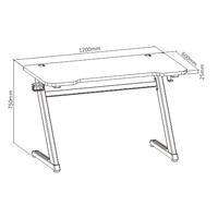 Bureau d'ordinateur de jeu Pro en forme de Z GMD02-2 Fabricant de table de jeu Hotsell Bureau PC moderne bon marché en gros