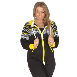 Combinaison de nuit en polaire écologique pour femmes, avec capuche, fermeture éclair, une pièce, avec poches - Product Image 5
