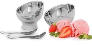 Juego de tazas de helado de acero inoxidable, juego de tazas de helado de diseño único y atractivo, cero grados, 2 en acero inoxidable, utilizado para cocina y mesa, restricción $ - Product Image 2