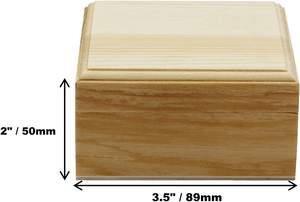 Caja de artesanía de madera hecha a mano, tapa con bisagras y Cierre magnético, CHMN504 - Product Image 3