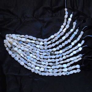 Cuentas de Piedra Natural para Joyería, Colgante de Piedra Lunar Blanca en Forma de Calabaza de 15-20mm, Gema Facetada a Máquina - Product Image 4