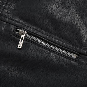 <b>Men's</b> Winter Waterproof Breathable Long <b>Casual</b> Leather <b>Jacket</b> with Knitted Process Manufacturer Sale Plus Size From Pakistan - Product Image 4