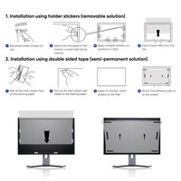 Bozaboza Filter Layar Cahaya untuk PC/Notebook Biru [anti-silau] [anti-gores] Plastik Kelas 9H AAA Pengurangan Cahaya Biru UV SGS