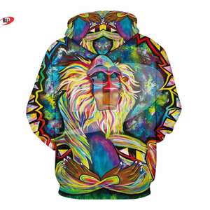 เสื้อฮู้ดผ้าโพลีเอสเตอร์มีฮู้ดสำหรับผู้ชายผู้หญิงเสื้อมีฮู้ดพิมพ์ลายพิมพ์ซับลิเมชันเต็มตัว3D งานตามสั่ง - Product Image 5