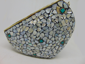 Pochette de soirée en métal, nouvelle bourse à la mode, design en mosaïque, nouveau design - Product Image 3