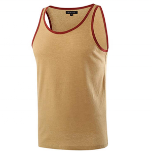 Débardeur en coton écologique imprimé avec logo et broderie personnalisés directs de l'usine pour hommes commandes en gros de style décontracté tricoté respirant - Product Image 1