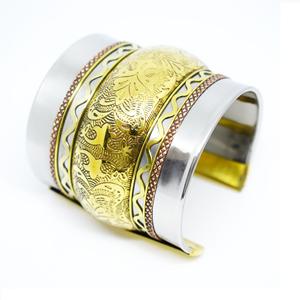 Pulsera de brazalete martillado Popular americano de Año Nuevo, pulsera de muñeca larga de cobre de latón artesanal decorativa de buena calidad - Product Image 4