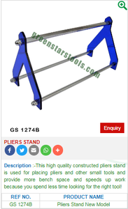 GREEN STARS SA PVT LTD GS 1274B Alicates de acero Soporte Herramientas de joyería para joyeros - Product Image 2