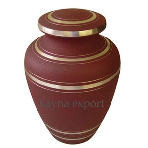 ผู้จัดจำหน่ายโกศศพสำหรับผู้ใหญ่ ทำจากทองเหลืองสีน้ำเงินด้าน ลายทาง งานฝีมือ ออกแบบโดยดีไซเนอร์ สำหรับงานศพ - Product Image 3