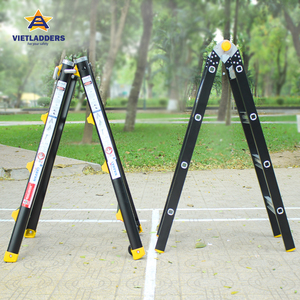 บันไดอลูมิเนียมแบบพับได้ VIETLADDERS 4 ขั้น 6 ฟุต ล็อคแบบแมนนวล รับน้ำหนักได้ 150 กก. เหมาะสำหรับใช้ในบ้านและการตกแต่ง - Product Image 1