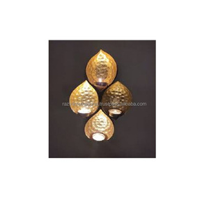 Support de bougie chauffe-plat mural en fer forgé, fait main, durable, écologique, style antique moderne, en métal gaufré, pour décoration intérieure - Product Image 5