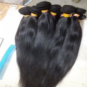 Extensiones de cabello humano a granel Remy recto sedoso DE LA Virgen India Extensiones de cabello virgen indio natural - Product Image 1