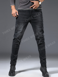 OEM-pantalones vaqueros de mezclilla de alta calidad para hombre, Jeans ajustados para motorista, con bolsillos inclinados, personalizados - Product Image 3