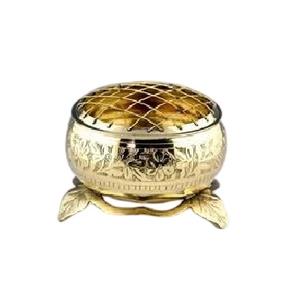 Brûleur d'encens en résine en laiton avec balai à franges, brûleur de charbon de bois fait à la main et arôme de chambre lobandaj - Product Image 5