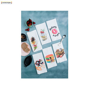 Vente en gros 100% torchon en coton Qualité superlative Design imprimé Style armure toile pour la cuisine Noël et Halloween - Product Image 1