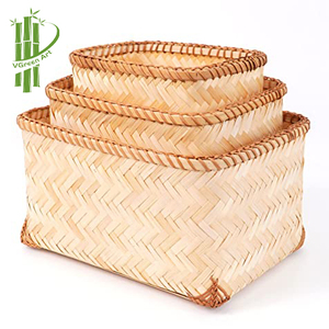 Bamboo Laundry <b>Basket</b> Rectangle <b>Storage</b> Boxes & Bins <b>Rectangular</b> Tray Woven <b>Storage</b> <b>Baskets</b> Toy Fruit Food Best Sell Products - Product Image 4
