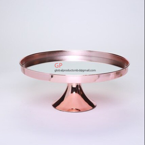 Hot Sale Jet Black Marble Top Cake Stand with Metal Leaf 2 Tier for Wedding & Party Hotels - Product Image 2