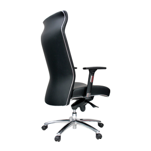 Malaisie Seigneur Chaise Premium Executive Office Chaise Pivotante Design Moderne Dossier Haut Finition Cuir Chrome Aluminium PU Réglable - Product Image 1