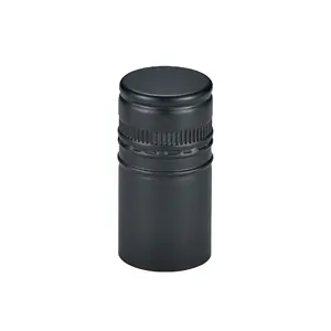 Black 30x60mm embossed bottle aluminum ropp cap