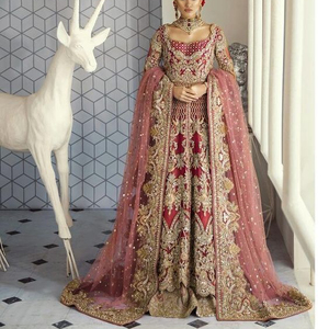 NEW-TRENDY---DESIGNER--BRIDAL-BEAUTIFUL-FLOOR-LENGTH-robe-embellie en cristal perles de verre pierre pour mariage = 2021 - Product Image 1