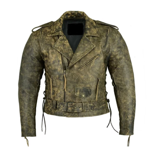 Veste en cuir de grande taille pour homme, coupe-vent décontracté, couleur unie, prix bas - Product Image 5