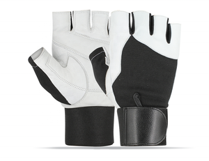 Gants d'entraînement demi-doigt avec logo personnalisé pour le fitness, la musculation et l'haltérophilie avec support de poignet pour la salle de sport - Product Image 4