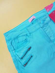 Pantalones de Algodón Chino de Alta Calidad para Niñas, Estilo Casual de Verano, Cintura Elástica con Botones, Lote de Stock de Bangladesh - Product Image 3