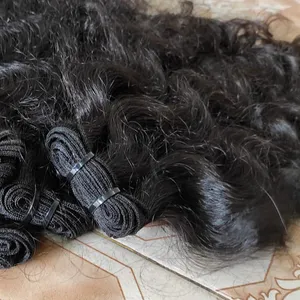 วิกผมคนแท้แบบไม่ผ่านกระบวนการผมมนุษย์แบบไม่ผ่านกระบวนการไม่หลุดร่วงไม่พันกัน - Product Image 1