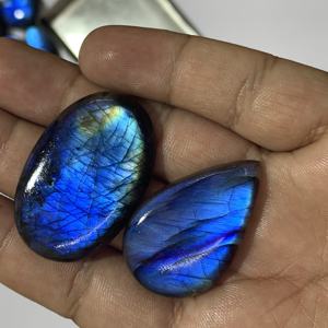 Cabochon de Labradorite de haute qualité pierre précieuse en vrac pierre de bijouterie naturelle Labradorite bleue - Product Image 2