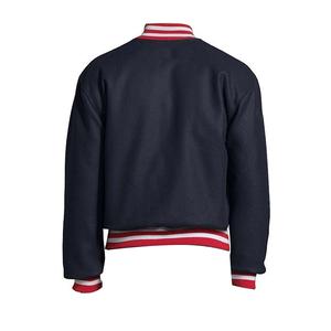 Veste Letterman Slim Fit pour homme avec manches contrastées Vêtements d'extérieur décontractés légers en mélange de coton avec coutures propres - Product Image 4