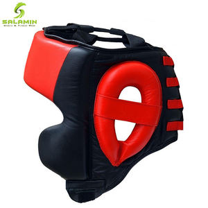 หมวกกันน็อคสำหรับผู้ชาย, หมวกกันน็อคมวยหนังแท้ป้องกันเต็มหน้า - Product Image 4