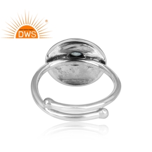 ชุดเครื่องประดับพลอยบลูโทปาซสุดหรู ดีไซน์แบบชาติพันธุ์ แหวนเงินแท้ ผลิตโดยผู้ผลิตเครื่องประดับ คอลเลคชั่นคลาสสิก - Product Image 4