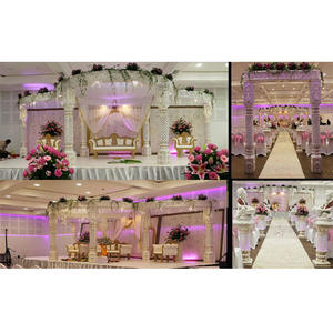 Collection de manap en Fiber blanche sculpté, thème de mariage élégant, pour spectacle, mariage - Product Image 1