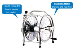 40 ~ 50เมตรโครงรีลสแตนเลสทนทานและไม่เป็นสนิมสำหรับรีลสายยางรดน้ำบ้านอุปกรณ์ทำสวนผลิตจากญี่ปุ่น - Product Image 2