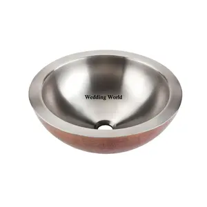 Vòng Shape kim loại chìm Superior chất lượng handmade thiết kế bán buôn lưu vực cổ điển phong cách Tabletop sang trọng đồng bồn rửa