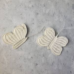 Le moins cher! Papillon en osier tissé à la main, décoration murale suspendue pour chambre d'enfants - Product Image 4