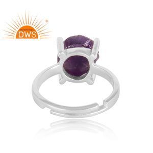 925พลอยบุษราคัมสีขาวและอเมทิสต์พลอยพลอยสีเงินแท้จากดีไซเนอร์ - Product Image 4