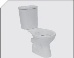 Turkish Classic Sanitary Ware Floor Mounted Two Pieces Ceramic Water Closet P-Trap WC Toilet