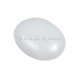 หินควอตซ์สีขาวปาล์มหินบำบัดกึ่งมีค่า - Product Image 1