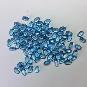 2x3mm Topaze Bleue Suisse Naturelle Facettes Coupe Ovale Pierres Précieuses Semi Précieuses En Gros Prix En Vrac Pierres Fournisseur Meilleure Vente Revendeur