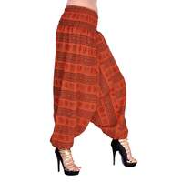 Pantalon de yoga en coton pour femmes, pantalon artisanal Ali Baba, pantalon indien Harem