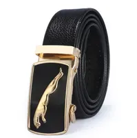 2021 Wholesale Custom New Adjustable Automatic Buckle Belt Fashion Lxurury Black Genuine Leather Belts
